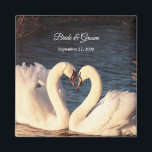 Íman Magneta de Casamento de Cisnes Brancas<br><div class="desc">Magneta de Casamento de Cisnes Brancas Elegantes</div>
