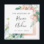 Íman Magneta de casamento floral elegante, casamento<br><div class="desc">Celebre em estilo com este magnata floral lindo,  perfeito para um primavera ou chá de panela ao ar livre,  casamento ou festa de noivado.</div>
