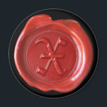Íman Magneta de cera monograma - Vermelho - Antigo Ingl<br><div class="desc">Íman monograma com selo de cera artesanal - Letra X - Estilo Inglês Antigo - Vermelho Selecione a sua cor de fundo que melhor se adequa às suas necessidades. Ou...  seja criativo com algumas tesouras.</div>