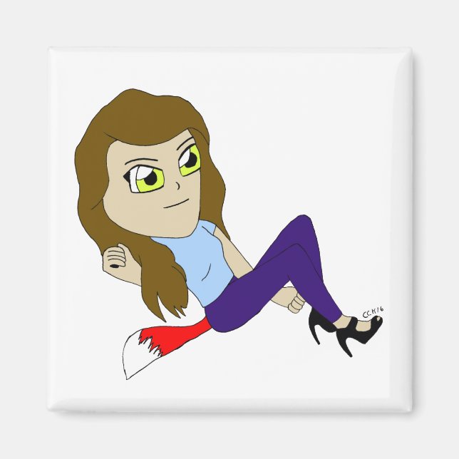 Íman magneta de chibi foxy (Frente)