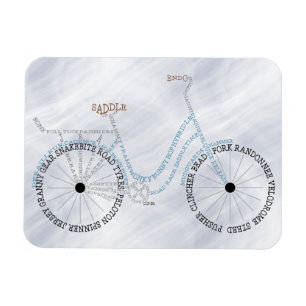 Íman Magneta de ciclismo de bicicleta tipográfica