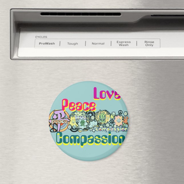Íman Magneta de Compaixão pelo Amor de Paz (In Situ (Dishwasher))