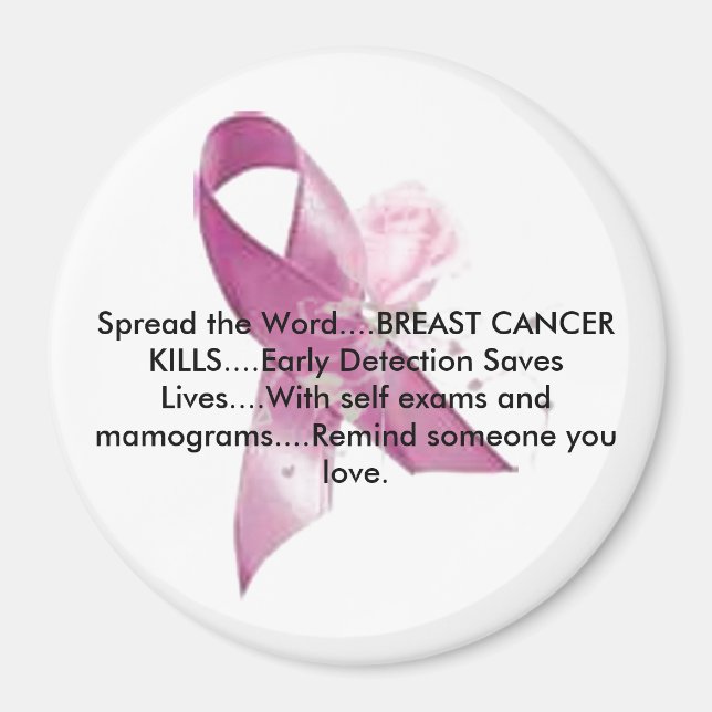 Íman Magneta de Consciência do Cancer da Mama (Frente)