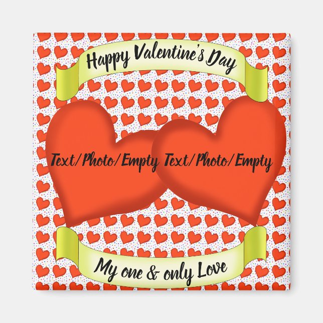 Íman Magneta de Corações Adoráveis (Frente)