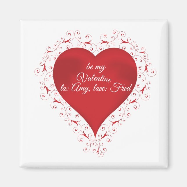 Íman Magneta de Corações Suaves (Frente)