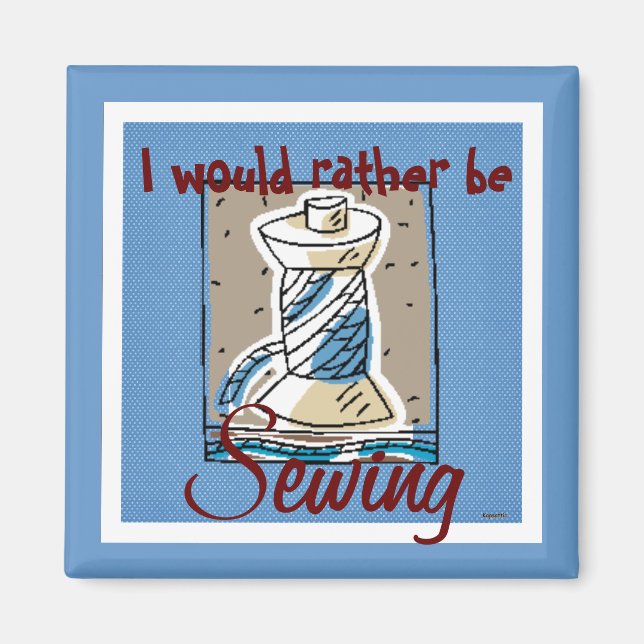 Íman Magneta de costura (azul) (Frente)