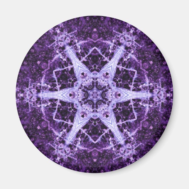 Íman Magneta de cristal roxo de joias (Frente)