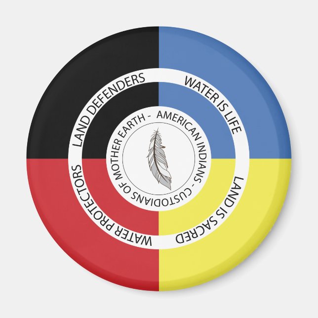 Íman Magneta de custódia da Terra (redonda) (Frente)