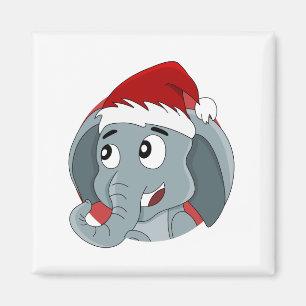 Íman Magneta de desenho animado de elefante de Natal