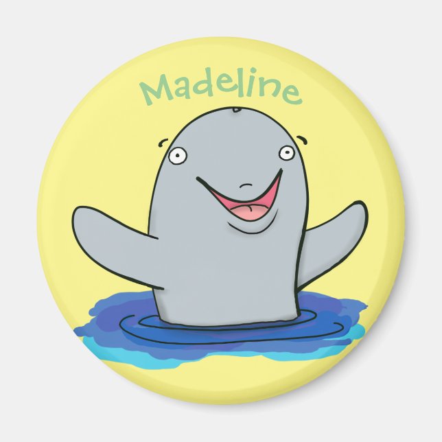 Íman Magneta de desenho animado de porco (Frente)