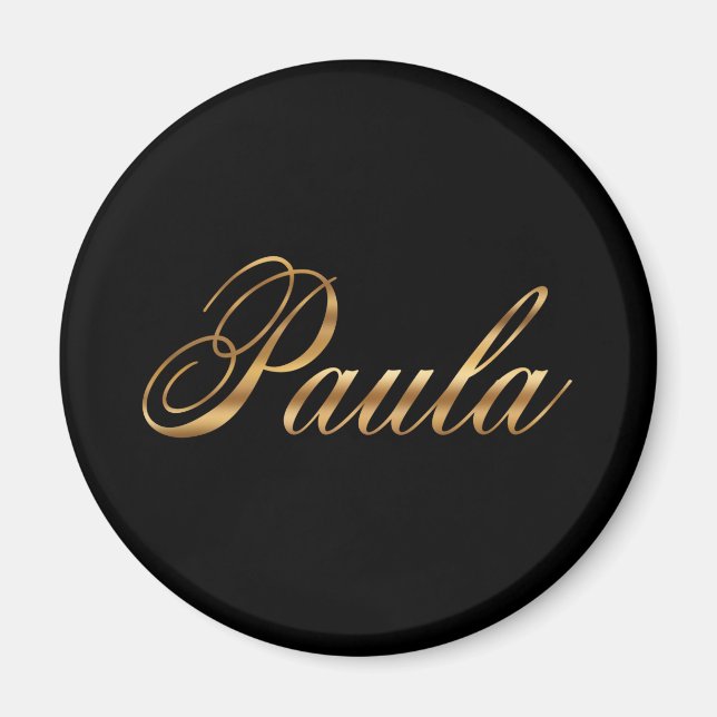 Íman Magneta de Design de ouro Paula (Frente)
