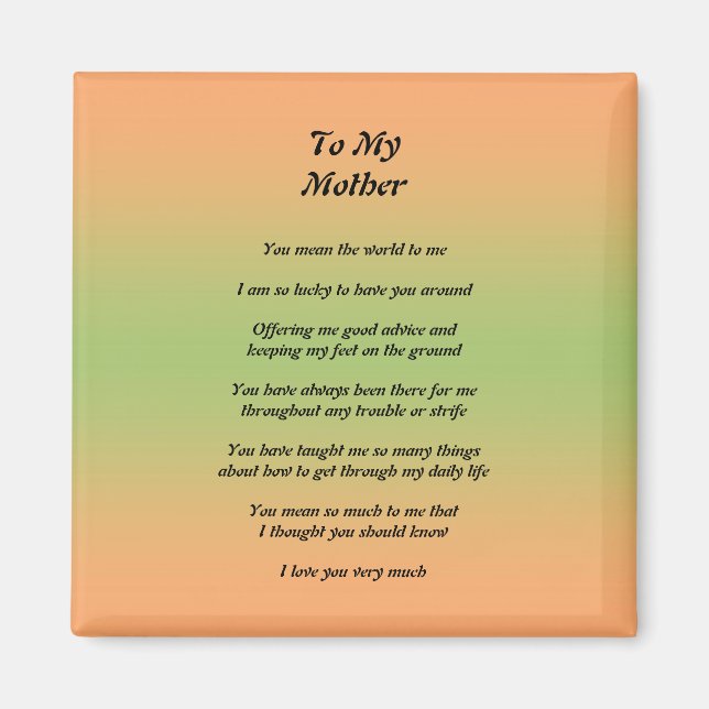 Íman Magneta de dia de as mães (Frente)