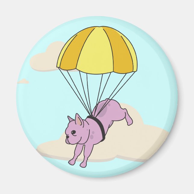 Íman Magneta de Diversão de Guarda-chuvas Rosa Francesa (Frente)