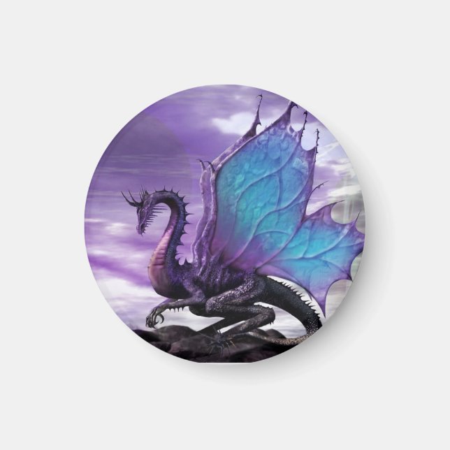 Íman Magneta de Dragão Roxo (Frente)