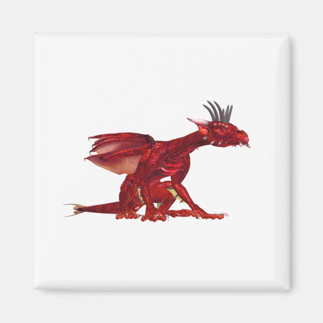 Íman Magneta de Dragão Vermelho (Frente)