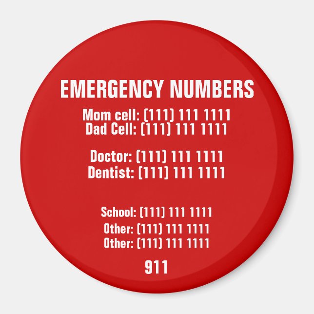 Íman Magneta de emergência (Frente)