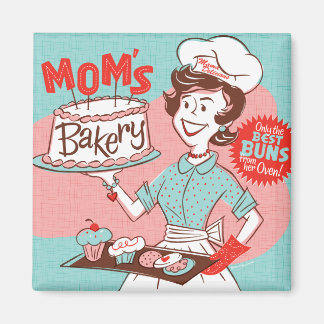 Íman Magneta de Estilo Vintage-Bakery de mães (Verde)