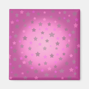 Íman Magneta de estrelas rosa e cinza