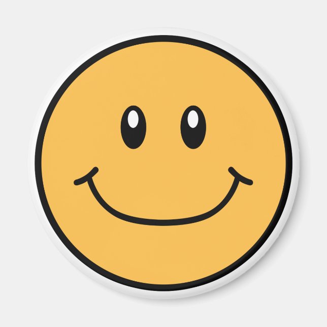 Íman Magneta de face sorridente Laranja 0001 (Frente)