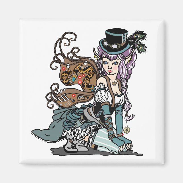 Íman Magneta de fada Steampunk (Frente)
