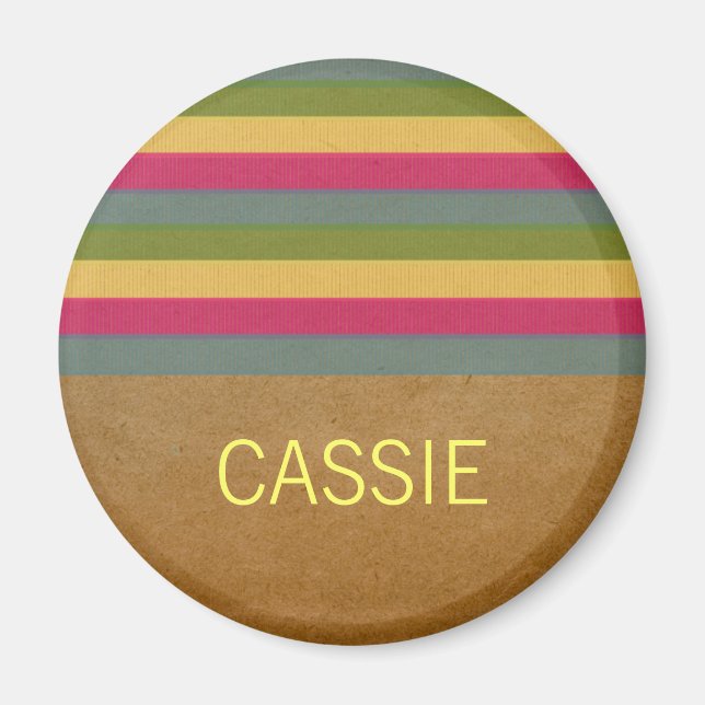 Íman Magneta de faixas texturizadas chic (Frente)