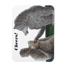 Íman Magneta de fantasia de cerveja e Bebendo de lobiso