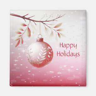 Íman Magneta de Férias de Natal decorativas rosa