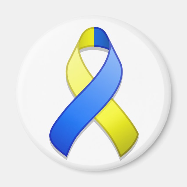 Íman Magneta de Fita de Consciência Azul e Amarelo (Frente)