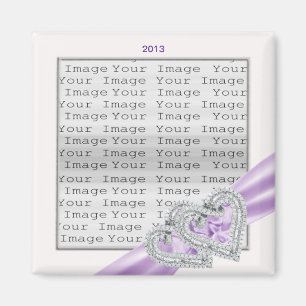 Íman Magneta de fita de Lavanda de Corações Personaliza