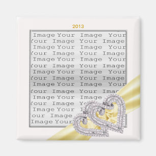 Íman Magneta de fita de limão de coração personaliza