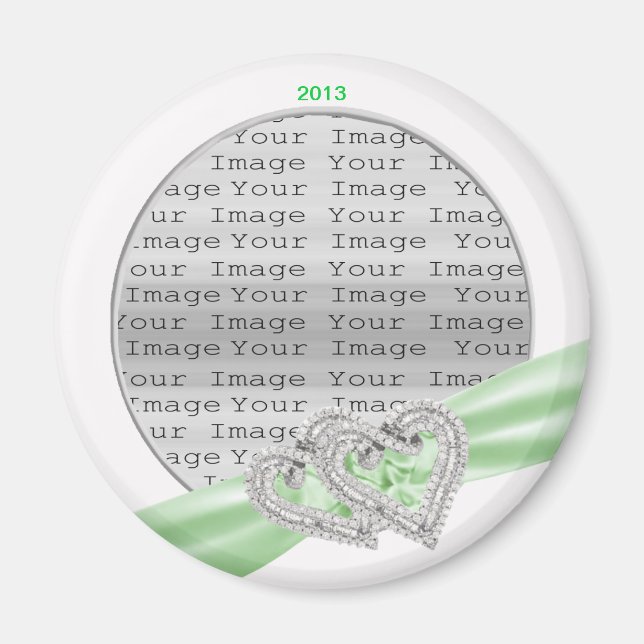 Íman Magneta de fita do Limão de Corações Personalizado (Frente)