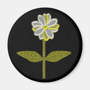 Íman Magneta de Flor de Daisy Brilhante