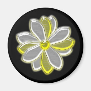 Íman Magneta de Flor de Daisy Brilhante