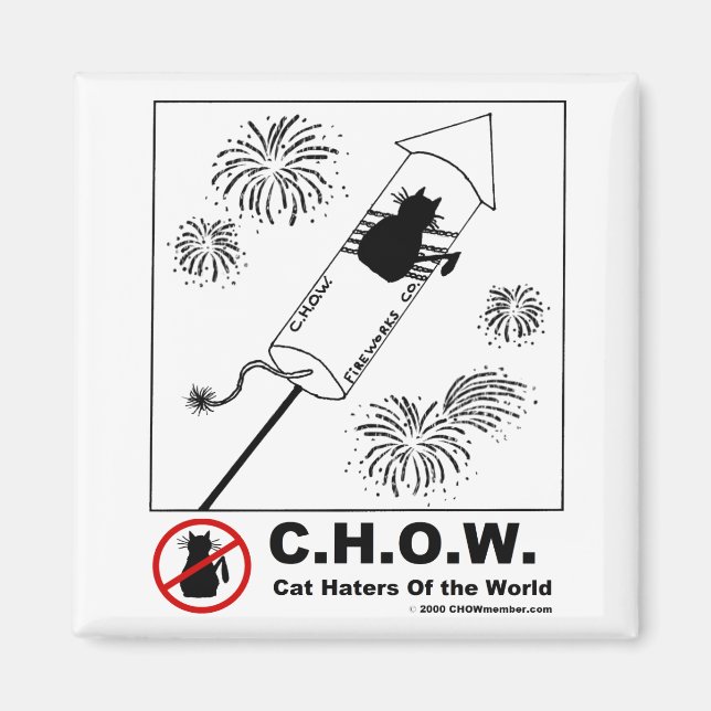 Íman Magneta de fogos de artifício de gatos (Frente)