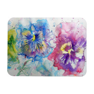 Íman Magneta de fotografia de flores de Panteras Vermel