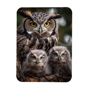 Íman Magneta de Fotografia Flexível da Família Owl