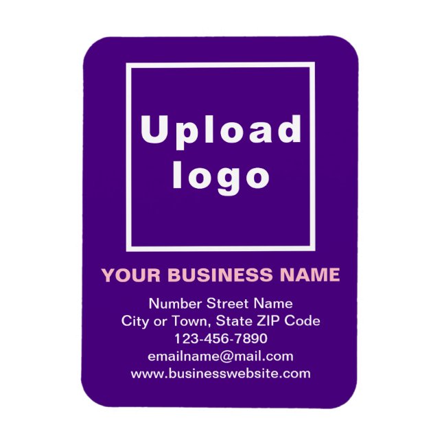 Íman Magneta de Fotografia Flexível Roxo para Empresas (Vertical)
