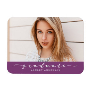 Íman Magneta de Fotografia para Graduação Púrpura Cláss