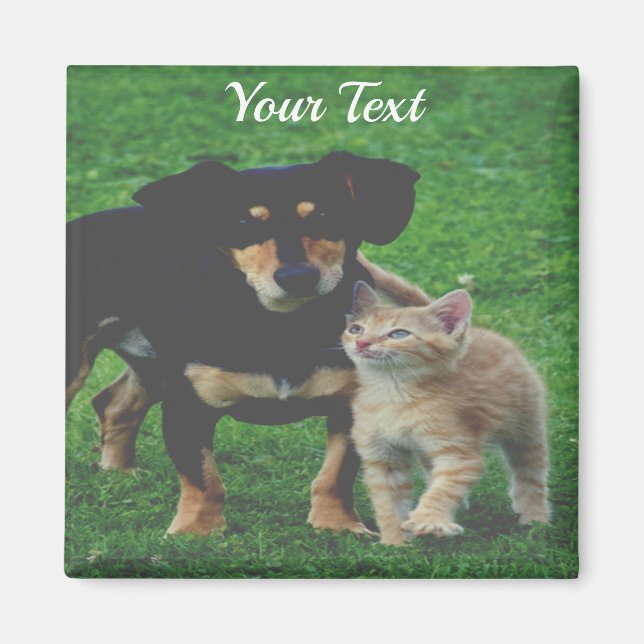 Íman Magneta de Fotografia Pet Personalizada (Frente)