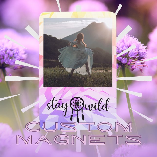 Íman Magneta de Fotografia Simples Colorida Boho Dreamc (Criador carregado)