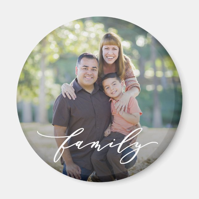 Íman Magneta de Fotografias Personalizadas de Cor Editá (Frente)
