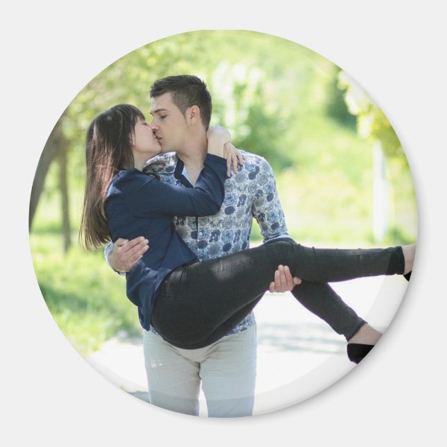 Íman Magneta de fotos de Casais personalizados (Frente)