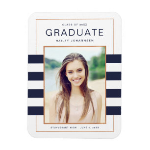 Íman Magneta de Fotos de Graduação de Faixa de Marinh