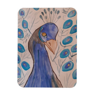 Íman Magneta de Fotos Flexível Azul Peacock