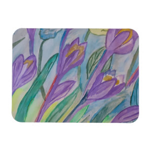 Íman Magneta de Fotos Flexível de Crocus Abstrato