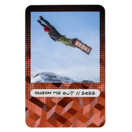 Íman Magneta de Fotos Flexível de Legenda Personalizada