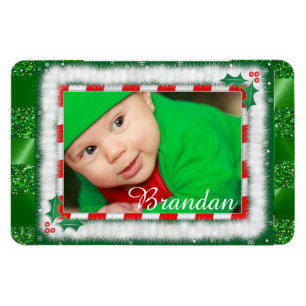 Íman Magneta de Fotos para Bebês Vermelho e Verde de N