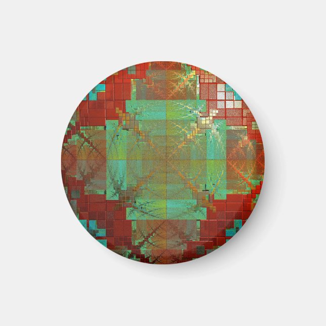 Íman Magneta de fusão cromática vermelha e verde (Frente)