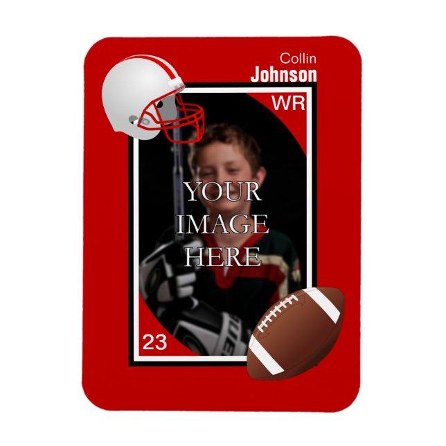 Íman Magneta de futebol personalizada (Vertical)