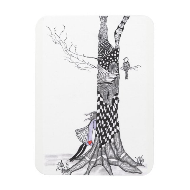 Íman Magneta de Garota Bonita 3" x 4" (Vertical)